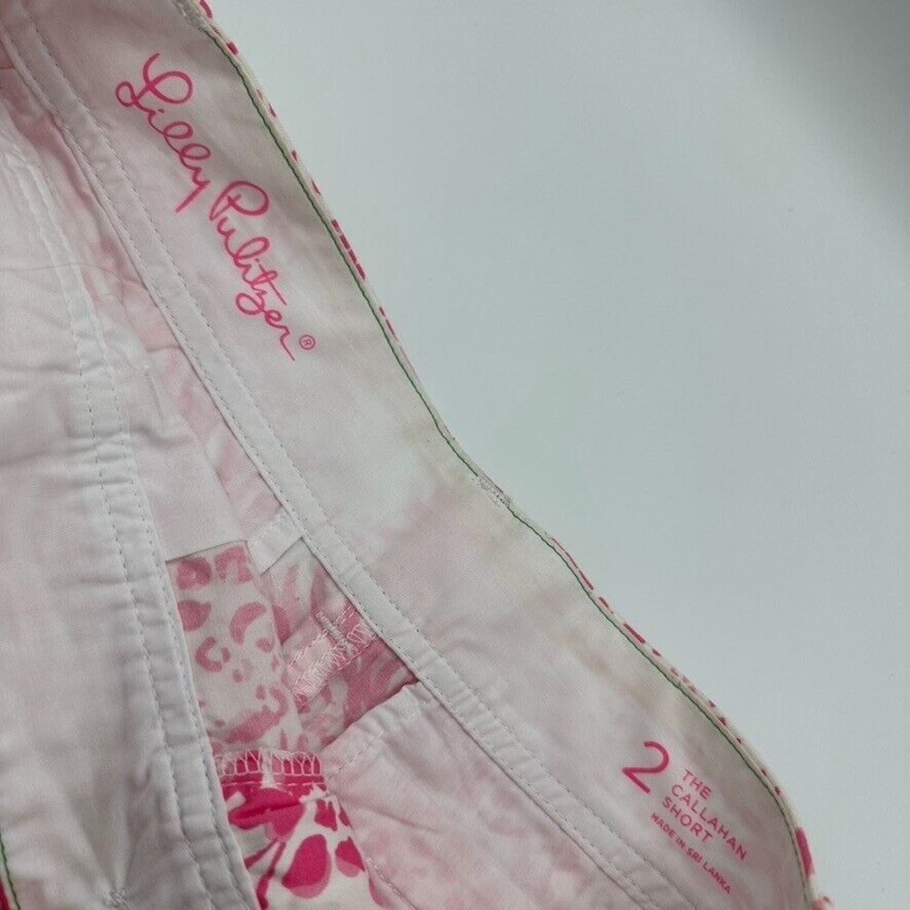 Lilly Pulitzer Callahan Shorts Get Spotted Pink Lion Size 2 - Picture 3 of 6